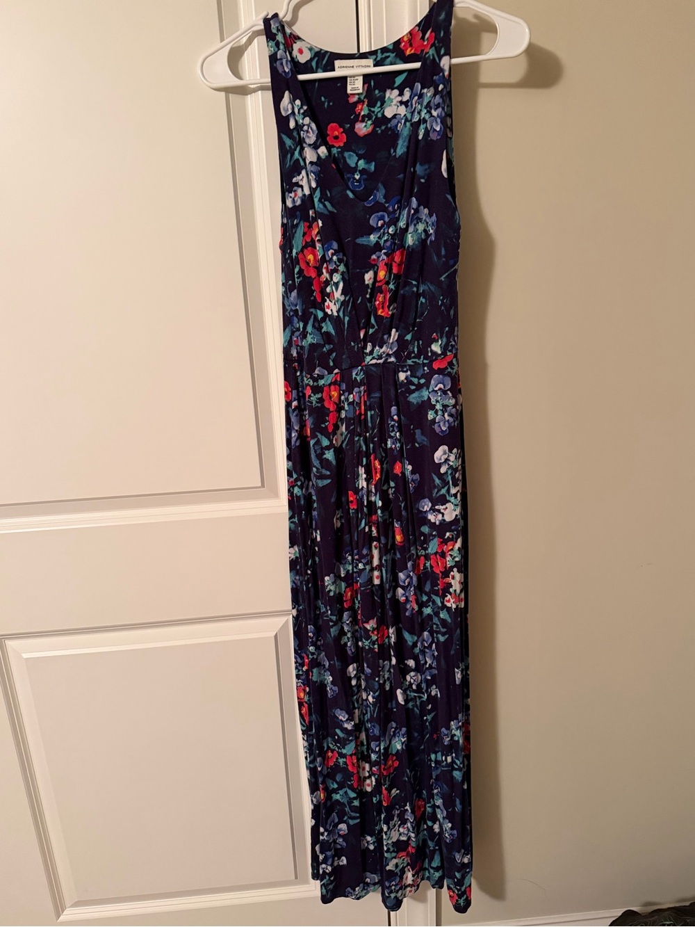 Adrienne Vittadini Navy Floral Maxi Dress